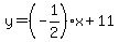 y=%28-1%2F2%29%2Ax%2B11