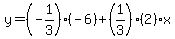 y=%28-1%2F3%29%28-6%29%2B%281%2F3%29%282%29x%29
