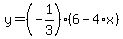 y=%28-1%2F3%29%286-4%2Ax%29