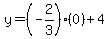 y=%28-2%2F3%29%280%29%2B4