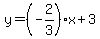 y=%28-2%2F3%29%2Ax%2B3