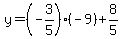 y=%28-3%2F5%29%2A%28-9%29%2B8%2F5