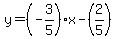y=%28-3%2F5%29x-%282%2F5%29