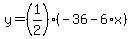 y=%281%2F2%29%28-36-6%2Ax%29