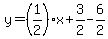 y=%281%2F2%29%2Ax%2B3%2F2-6%2F2