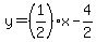 y=%281%2F2%29%2Ax-4%2F2