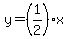 y=%281%2F2%29x