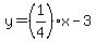 y=%281%2F4%29%2Ax-3