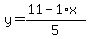 y=%2811-1%2Ax%29%2F5