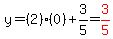 y=%282%29%280%29%2B3%2F5=red%283%2F5%29