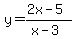 y=%282x-5%29%2F%28x-3%29