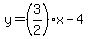 y=%283%2F2%29x-4