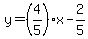 y=%284%2F5%29x-2%2F5