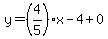 y=%284%2F5%29x-4%2B0