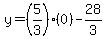 y=%285%2F3%29%280%29-28%2F3