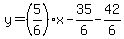 y=%285%2F6%29x-35%2F6-42%2F6