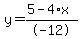 y=%285-4%2Ax%29%2F-12
