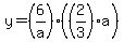 y=%286%2Fa%29%28%282%2F3%29a%29