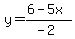 y=(6-5x)/(-2)
