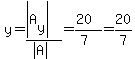 y=%28abs%28A%5By%5D%29%29%2F%28abs%28A%29%29=%2820%29%2F%287%29=20%2F7