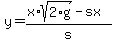 y=%28x%2Asqrt%282%2Ag%29-sx%29%2Fs