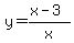 y=%28x-3%29%2Fx