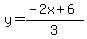 y=+%28-2x%2B6%29%2F3