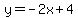 y= -2x + 4