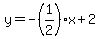 y=-(1/2)x+2