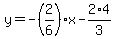 y=-%282%2F6%29%2Ax-2%2A4%2F3