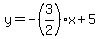 y=-%283%2F2%29x%2B5
