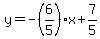 y=-%286%2F5%29x%2B7%2F5