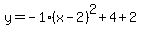 y=-1%28x-2%29%5E2%2B4%2B2