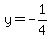 y=-1%2F4