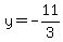 y=-11%2F3