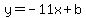 y=-11x%2Bb