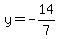 y=-14%2F7