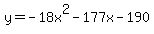 y=-18x%5E2-177x-190