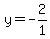 y=-2%2F1