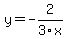 y=-2%2F3x