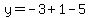 y=-3%2B1-5