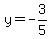 y=-3%2F5