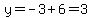 y=-3+%2B6=+3