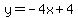 y=-4x%2B4