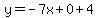 y=-7x%2B0%2B4
