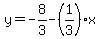 y=-8%2F3-%281%2F3%29%2Ax