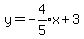 y=-expr%284%2F5%29x%2B3