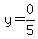y=0/5