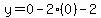 y=0-2(0)-2