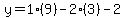 y=1(9)-2(3)-2